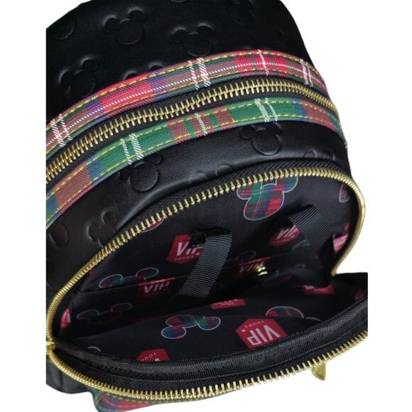 Exclusive Disney Parks Loungefly VIP Plaid Mini Backpack with Ear Holder Strap - Picture 8 of 12